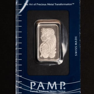 Lingot de Platine 1/2 Once PAMP Lady Fortuna - Avers