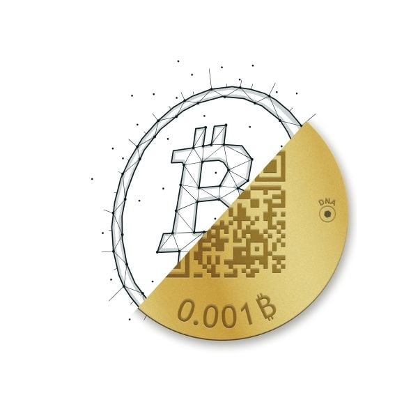 VeraBTC une piece en or adossée à des Bitcoin - VeraValor 2024